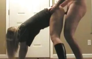 LETSDOEIT-French slut student rides two big cocks at the same pornor sexo anal time